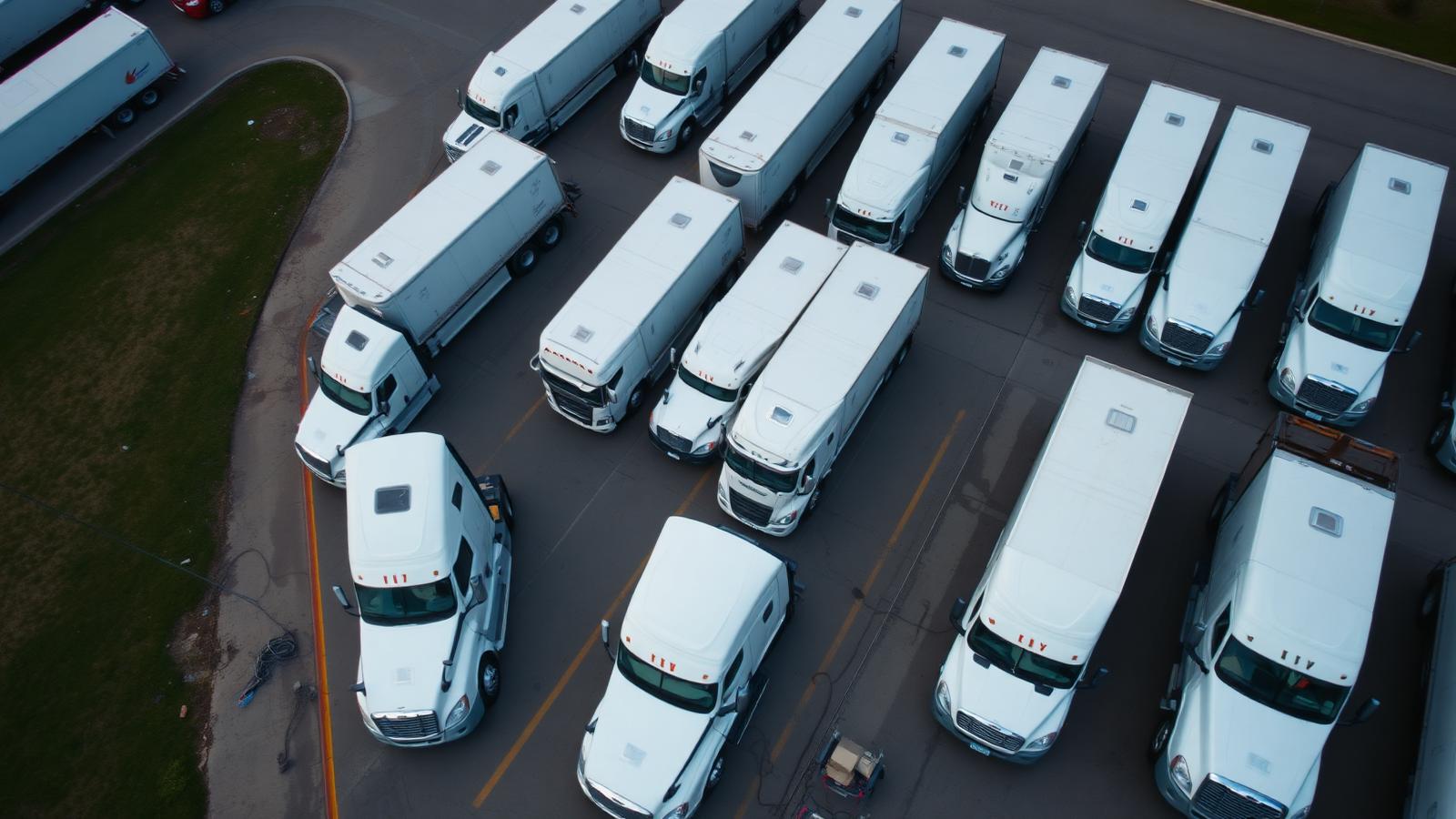 Klein Logistics fleet of trucks